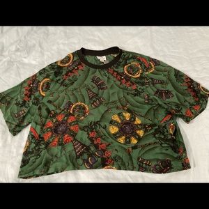 Vintage Dark Green Crop Top